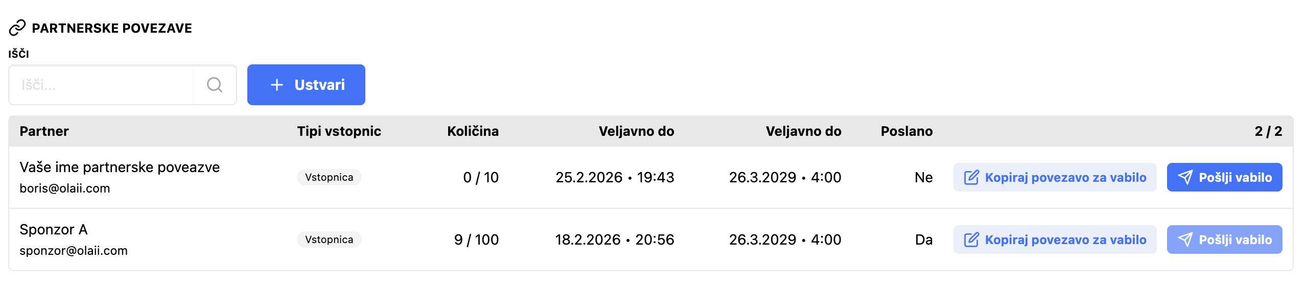 Seznam povezav